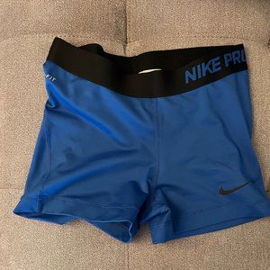 Nike compression shorts, blue, medium